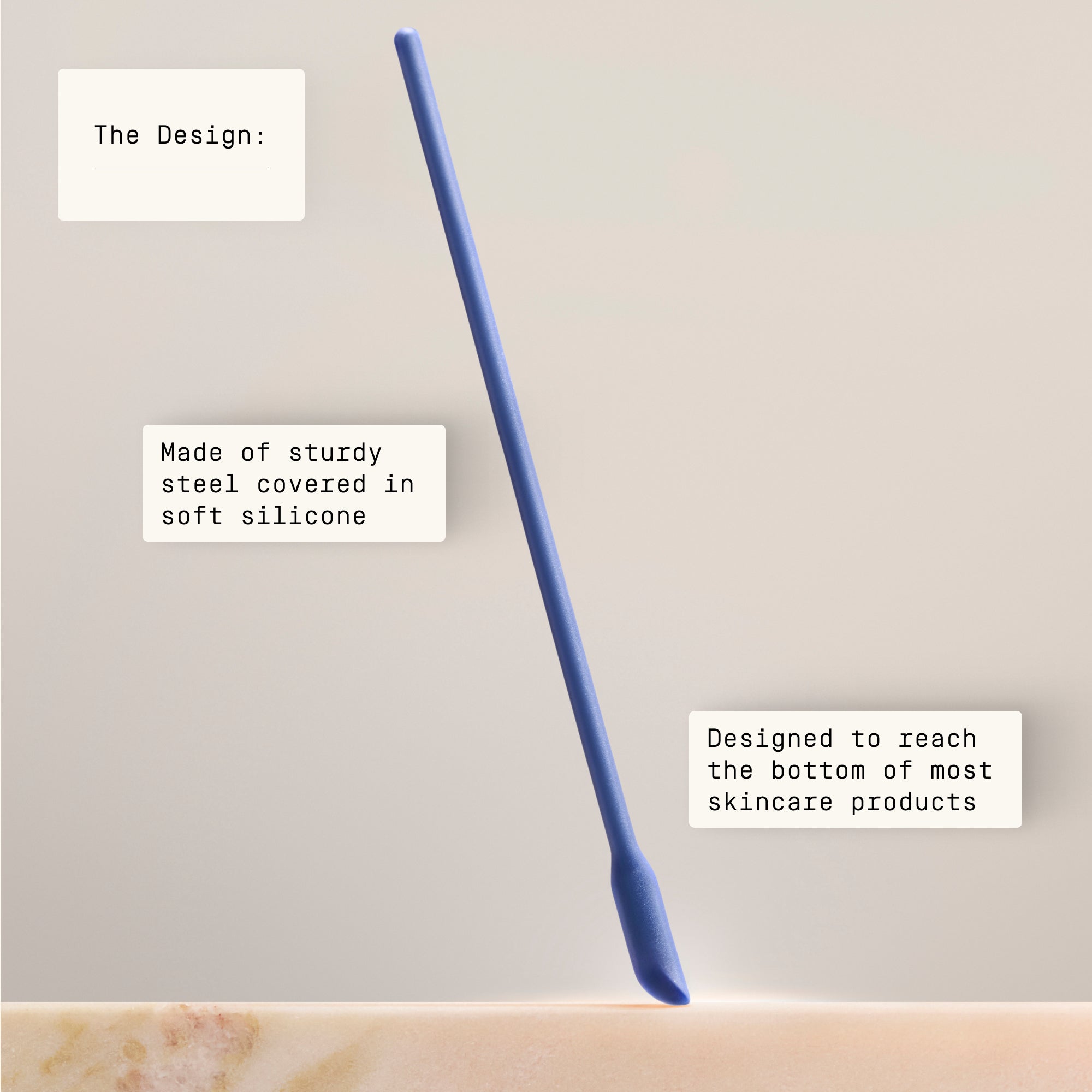 Infographic of the design of the Skincare Scraper