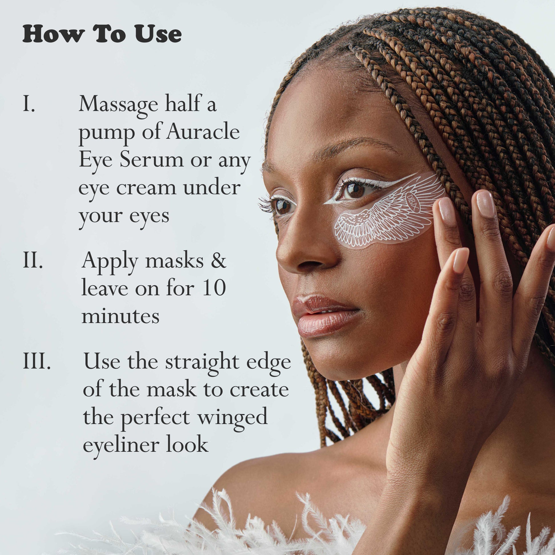 How to use infographic for Dieux Winged Forever Eye Mask